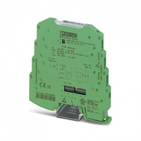 MINI MCR-SL-PT100-UI-200-NC 2864370 PHOENIX CONTACT Convertidor de temperatura MCR, configurable, para senso..