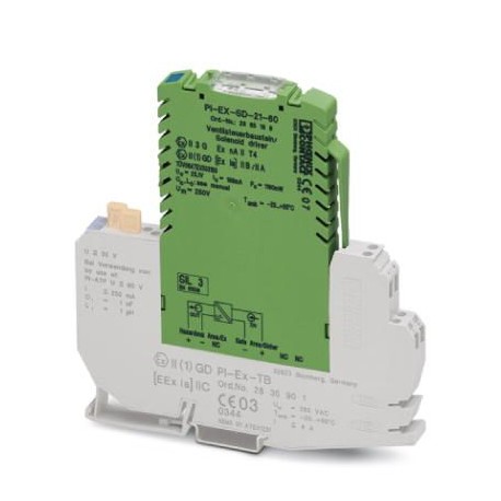 PI-EX-SD-21-60 2865188 PHOENIX CONTACT Bloque de control de válvulas Ex i, enchufable. Para la activación de..