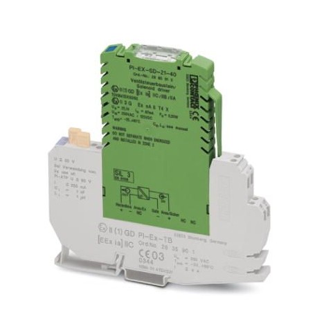 PI-EX-SD-21-40 2865913 PHOENIX CONTACT Bloque de control de válvulas Ex i, enchufable. Para la activación de..