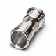 ADAPTER KOAX TYP F 2880972 PHOENIX CONTACT Adaptador de conector F, macho-macho, enchufable sin rosca.