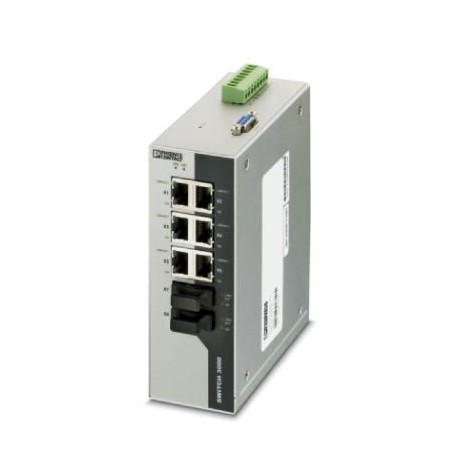 FL SWITCH 3006T-2FX 2891036 PHOENIX CONTACT Switch gestionado Ethernet con seis puertos RJ45 para 10/100 Mbi..