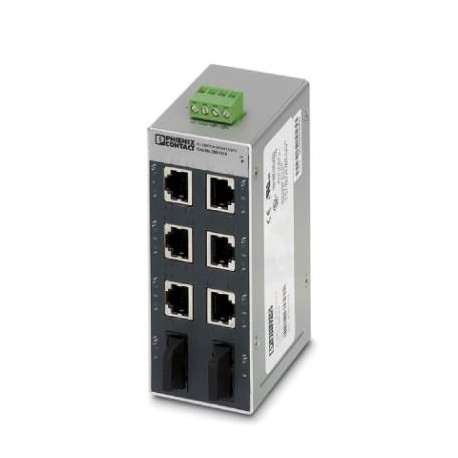 FL SWITCH SFN 6TX/2FX 2891314 PHOENIX CONTACT Switch Ethernet, 6 puertos TP-RJ45, 2 puertos de fibra óptica,..