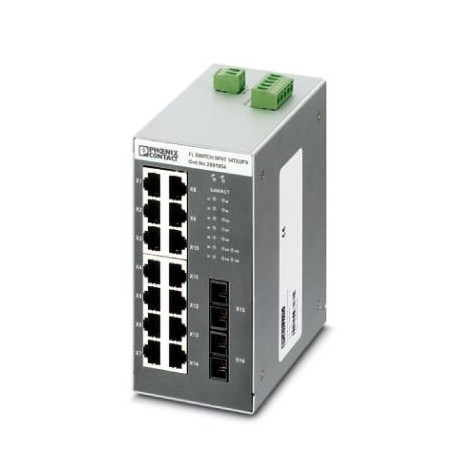 FL SWITCH SFNT 14TX/2FX 2891954 PHOENIX CONTACT Ethernet Switch para margen de temperatura, 14 puertos TP-RJ..