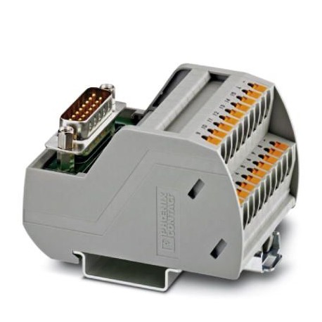 VIP-2/PT/D15SUB/M/LED 2904259 PHOENIX CONTACT Módulo VARIOFACE, con conexión push-in y conector macho miniat..