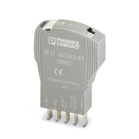 CB E1 24DC/4A SI-R P 2905802 PHOENIX CONTACT Electronic device circuit breaker, 1-pos., active current limit..