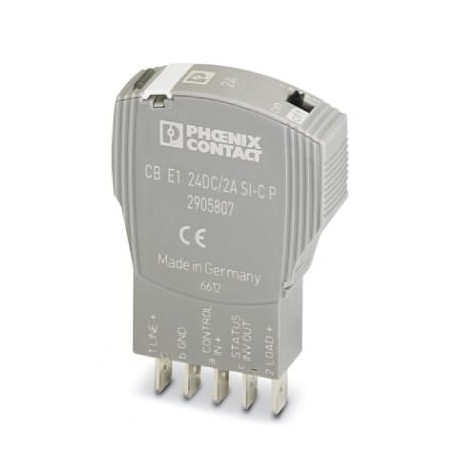 CB E1 24DC/2A SI-C P 2905807 PHOENIX CONTACT Disjoncteur électronique, 1 pôle, limitation de courant active,..