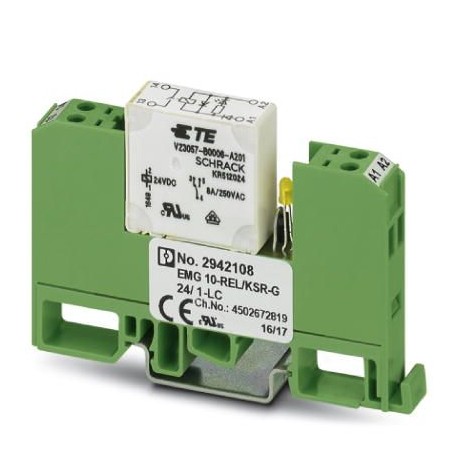 EMG 10-REL/KSR-G 24/ 1-LC 2942108 PHOENIX CONTACT Módulo de relés, con mini-relé de conmutación soldado, con..
