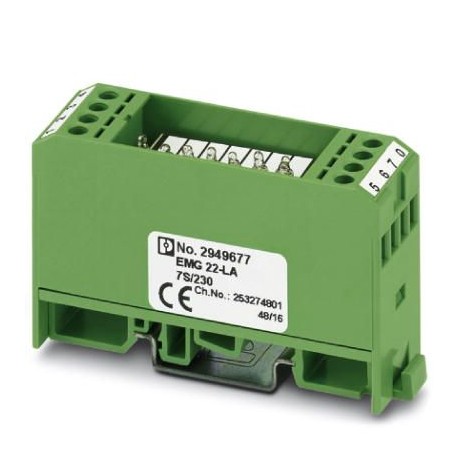 EMG 22-LA 7S/230 2949677 PHOENIX CONTACT Módulo de indicación, con 7 lámparas de efluvios y línea de retorno..