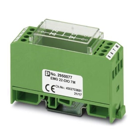EMG 22-DIO 7M 2950077 PHOENIX CONTACT Módulo de diodos, con 7 diodos, ánodo común, tipo de diodo 1N 4007