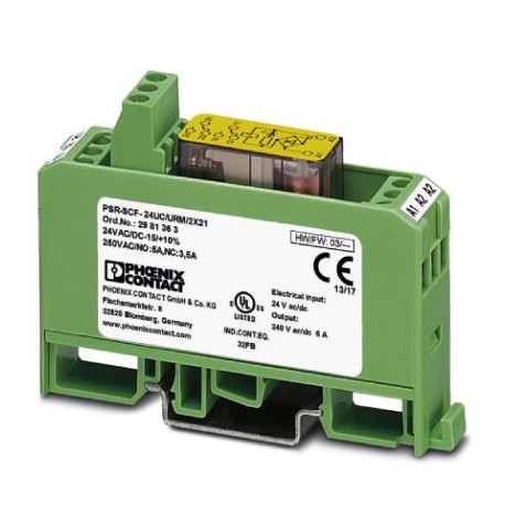 PSR-SCF-120UC/URM/2X21 2981376 PHOENIX CONTACT Relé de acoplamiento seguro con contactos de conducción forza..