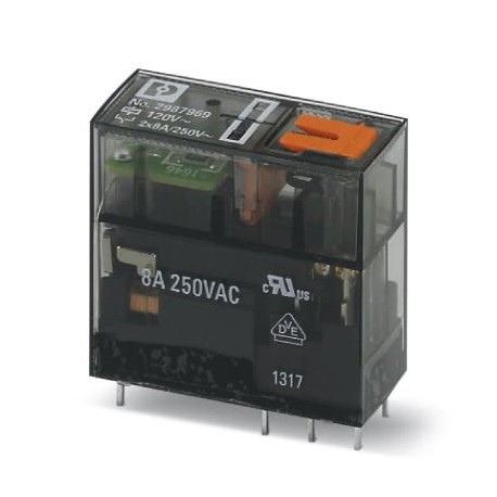 REL-MR-120AC/21-21/MS 2987969 PHOENIX CONTACT Relé miniatura enchufable, con contacto de potencia, 2 contact..