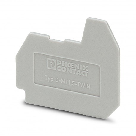 D-MT 1,5-TWIN 3002979 PHOENIX CONTACT Tapa final, profundidad: 24,3 mm, anchura: 1 mm, altura: 27,8 mm, colo..