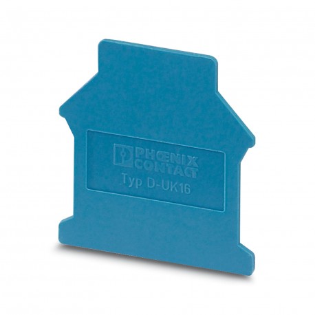 D-UK 16 BU 3006108 PHOENIX CONTACT Tapa final, profundidad: 54 mm, anchura: 1,5 mm, altura: 42,5 mm, color: ..