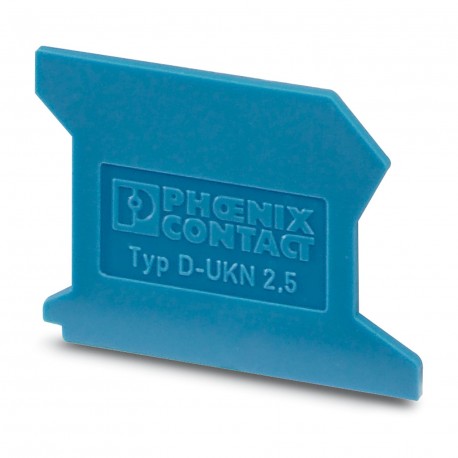 D-UKN 2,5 3032017 PHOENIX CONTACT Tapa final, longitud: 43,5 mm, anchura: 1,5 mm, altura: 42 mm, color: azul
