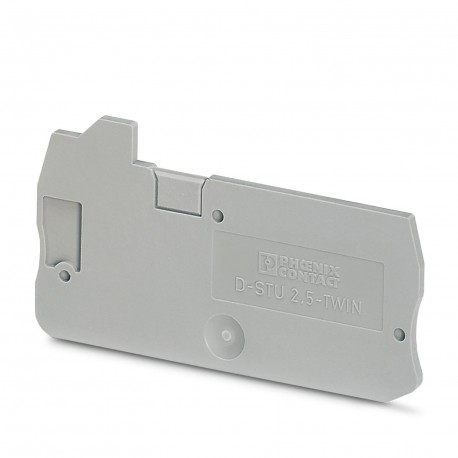 D-STU 2,5-TWIN 3033045 PHOENIX CONTACT Tapa final, profundidad: 35,1 mm, anchura: 2,2 mm, altura: 65,3 mm, c..