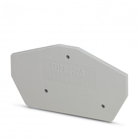 D-STS 4-TWIN/L 3036770 PHOENIX CONTACT Tapa final, longitud: 64,5 mm, anchura: 2,2 mm, altura: 43 mm, color:..