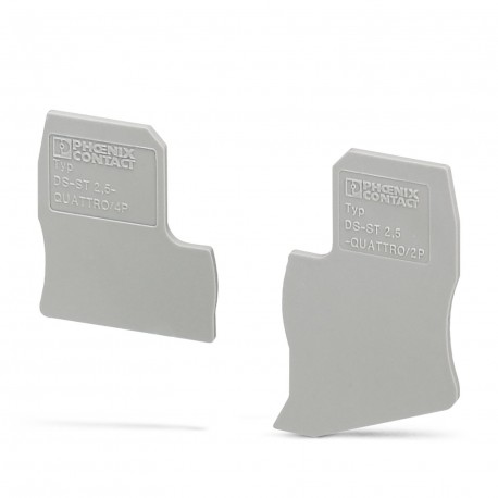 DS-ST 2,5/2P 3042337 PHOENIX CONTACT Tapa final para segmento, profundidad: 36,5 mm, altura: 72 mm, color: g..
