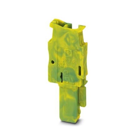 SP 2,5/ 1-L GNYE 3043035 PHOENIX CONTACT Conector, tensión nominal: 500 V, corriente nominal: 24 A, número d..