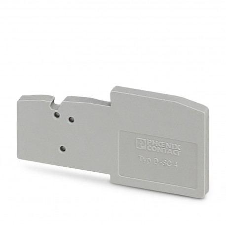 D-SC 4 3043307 PHOENIX CONTACT Tapa final, profundidad: 48,6 mm, anchura: 3,2 mm, altura: 22,3 mm, color: gr..