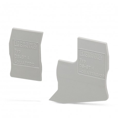 DS-ST 4/P 3043750 PHOENIX CONTACT Tapa final para segmento, longitud: 72 mm, altura: 36,5 mm, color: gris