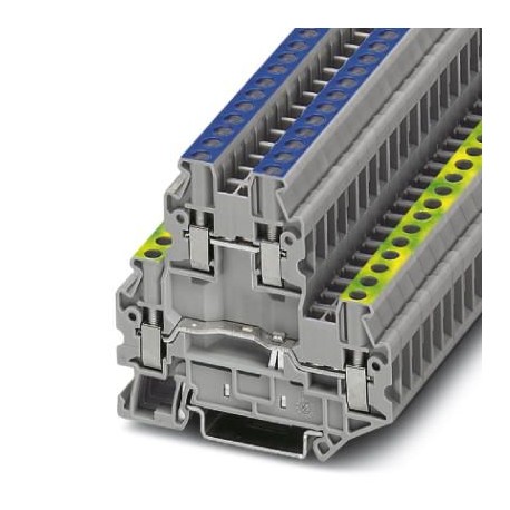 UTTB 2,5-PE/N 3046731 PHOENIX CONTACT Borne de doble piso conductor de protección, tensión nominal: 500 V, c..