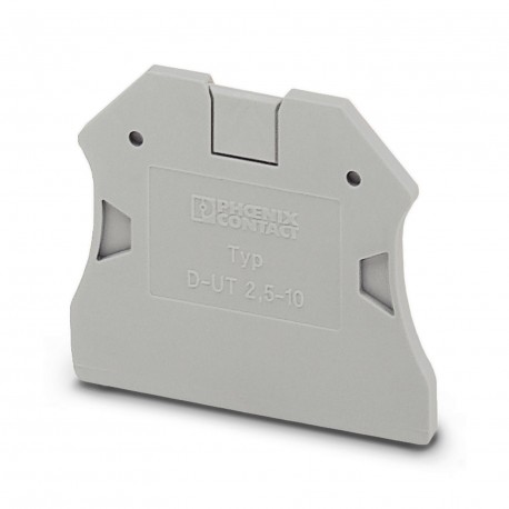 D-UT 2,5/10 3047028 PHOENIX CONTACT Tapa final, profundidad: 39,8 mm, anchura: 2,2 mm, altura: 47 mm, color:..