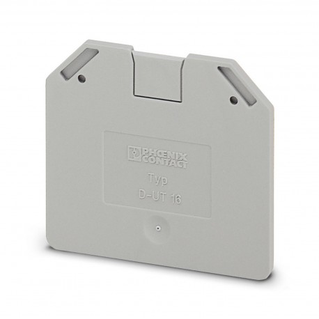 D-UT 16 3047206 PHOENIX CONTACT Tapa final, profundidad: 47,3 mm, anchura: 2,2 mm, altura: 52,8 mm, color: g..