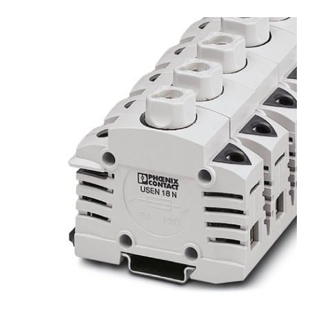 USEN 18 N 3048360 PHOENIX CONTACT Borne de carril para fusible, tipo de fusible: Cartucho de fusible roscado..