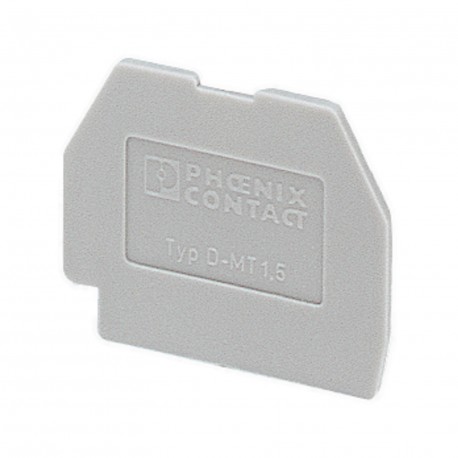 D-MT 1,5 3100321 PHOENIX CONTACT Tapa final, profundidad: 17,7 mm, anchura: 1 mm, altura: 22 mm, color: gris