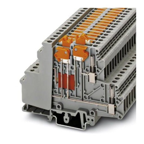 UDMTK 5-P/P 3101087 PHOENIX CONTACT Borna interrumpible por cuchilla, con hembras roscadas para tomas de pru..