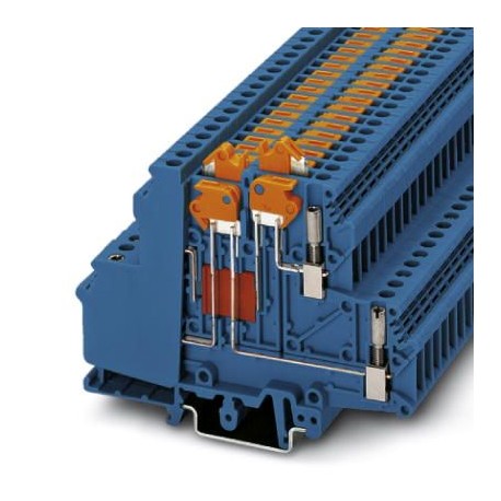 UDMTK 5-P/P BU 3101113 PHOENIX CONTACT Borna interrumpible por cuchilla, con hembras roscadas para tomas de ..