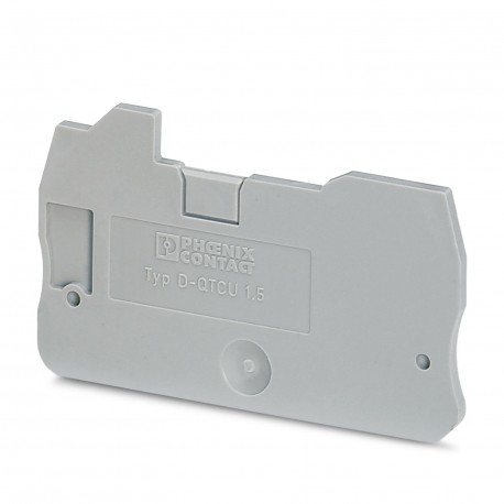 D-QTCU 1,5 3206283 PHOENIX CONTACT Tapa final, longitud: 58,8 mm, anchura: 2,2 mm, altura: 42,8 mm, color: g..