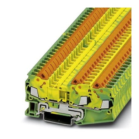 QTC 2,5-TWIN-PE 3206474 PHOENIX CONTACT Borne de tierra para carril