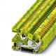 PTI 4-PE 3213964 PHOENIX CONTACT Borne de tierra para distribución, Conexión push-in, 1er piso, Sección de d..