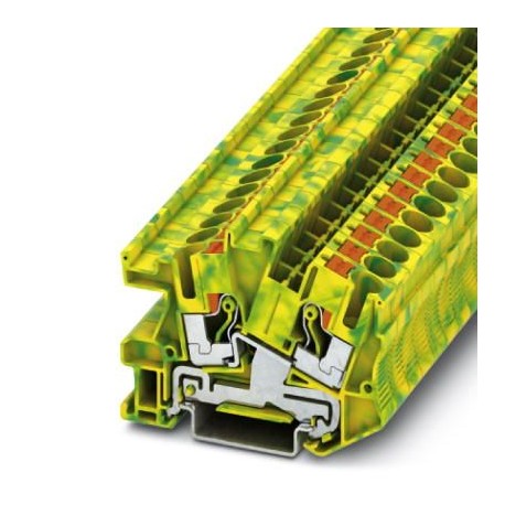 PTI 6-PE 3213966 PHOENIX CONTACT Borne de tierra para distribución, tensión nominal: 800 V, Conexión push-in..