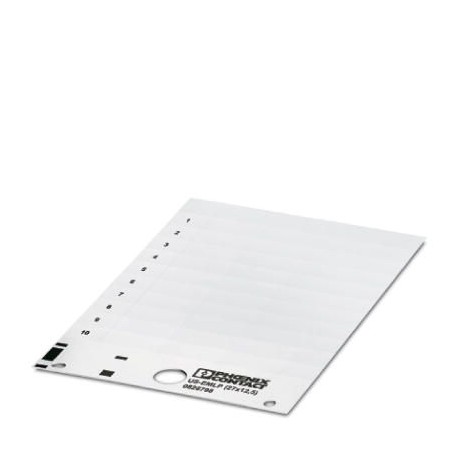 US-EMLP (27X12,5) 0828798 PHOENIX CONTACT Rótulo de plástico, Tarjeta, blanco, sin rotular, rotulable con: T..