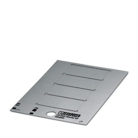 US-EMP (60X30) SR 0828859 PHOENIX CONTACT Rótulo para encajar, Tarjeta, plata, sin rotular, rotulable con: B..