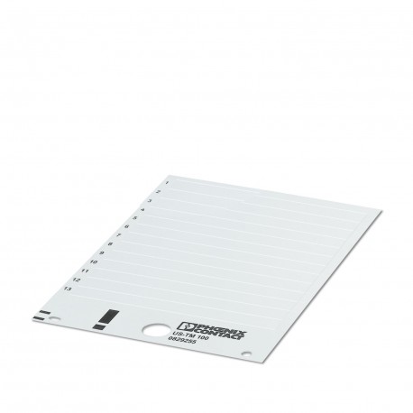 US-TM 100 0829255 PHOENIX CONTACT Marcador para bornes, Tarjeta, blanco, sin rotular, rotulable con: BLUEMAR..