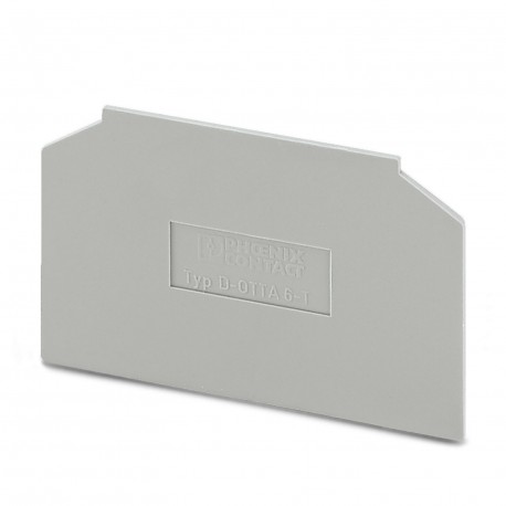 D-OTTA 6-T 0790459 PHOENIX CONTACT Piastra terminale, Lunghezza: 69 mm, Larghezza: 1,5 mm, Colore: grigio