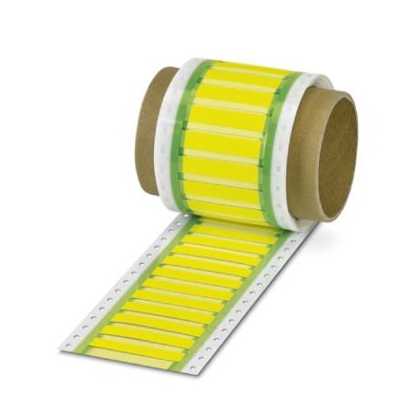 WMS 6,4 (60X10)R YE CUS 0800758 PHOENIX CONTACT Gaine thermorétractable, Rouleau, jaune, impression selon le..