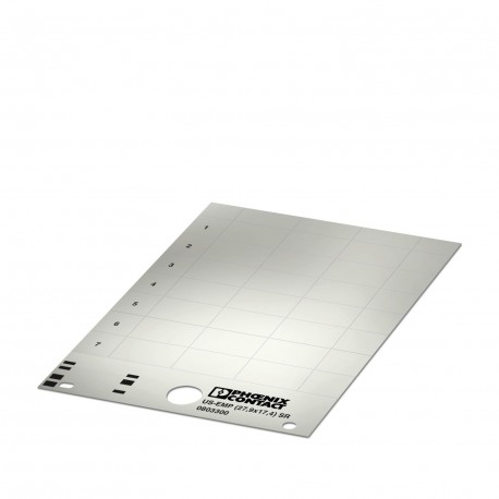 US-EMP (27,9X17,4) SR 0803300 PHOENIX CONTACT Rótulo para encajar, Tarjeta, plata, sin rotular, rotulable co..