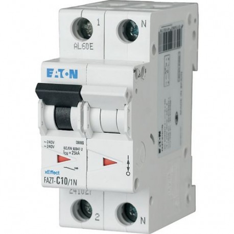 FAZT-D1/1N 241048 EATON ELECTRIC Fazt-D1 / 1N Com o interruptor de alimentação, 1A, 1NP, D-Char, AC