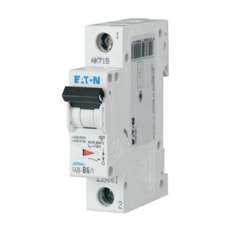 FAZ6-C40/1 239041 EATON ELECTRIC FAZ6-C40 / 1 Com o interruptor de alimentação, 40A, 1p, tipo C, 6 kA