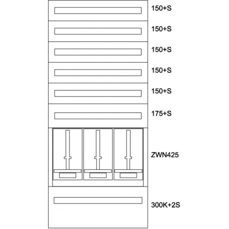 BP-F-1200/17/3-W 102343 0002459191 EATON ELECTRIC White floor standing distribution board with three-point t..