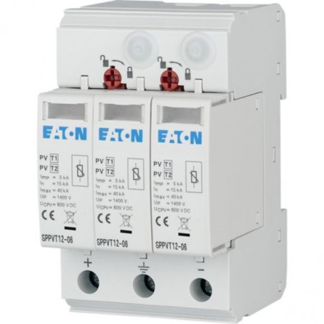 SPPVT12-06-2+PE 177258 Y7-177258 EATON ELECTRIC corrente do raio / pára-raios, pluggable, 600 VDC, 2pole + N..