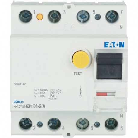 FRCMM-63/4/03-G/A 170305 EATON ELECTRIC Interrupteur différentiel, 63A, 4p, 300mA, type G/A