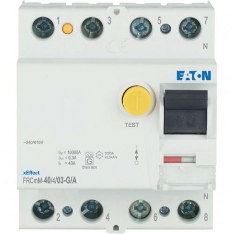 FRCMM-40/4/03-G/A 170304 EATON ELECTRIC Interrupteur différentiel, 40A, 4p, 300mA, type G/A