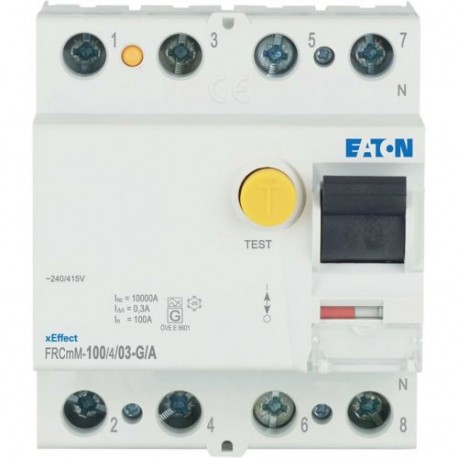 FRCMM-100/4/03-G/A 170307 EATON ELECTRIC FRCMM-100/4/03-G / A FI-Schalter, 100A, 4p, 300mA, Typ G / A