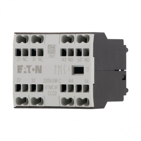 22DILEM-C 230256 Y7-230256 EATON ELECTRIC XTMCXFCC22 contato auxiliar, 2 N / O + 2 N / C, montagem de superf..