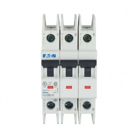 FAZ-C20/3-RT 102291 EATON ELECTRIC Miniature circuit breaker (MCB), 20A, 3p, C-Char, AC